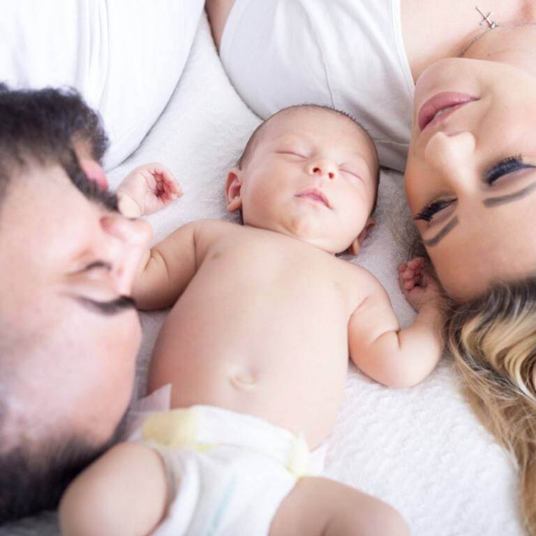 People with baby